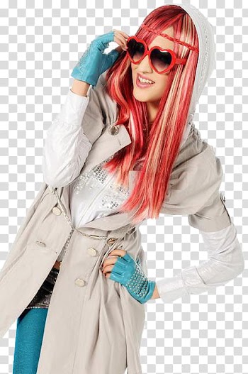Eiza Gonzalez, Roxy Pop wearing red heart-framed sunglasses transparent background PNG clipart