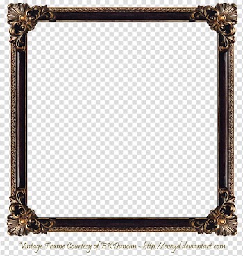 Elaborate Wood Frame , black and brown wooden frame transparent background PNG clipart