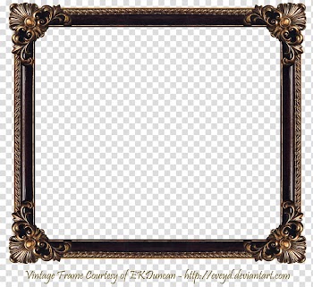 Elaborate Wood Frame, brown wooden border transparent background PNG clipart