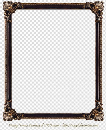 Elaborate Wood Frame , vintage rectangular brown frame transparent background PNG clipart