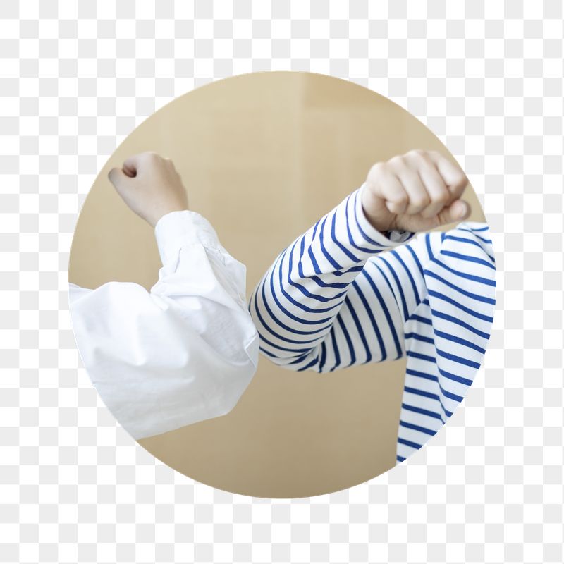 Elbow bump png badge sticker, | Free PNG - rawpixel