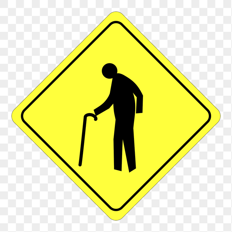 Elderly crossing png sticker illustration, | Free PNG - rawpixel