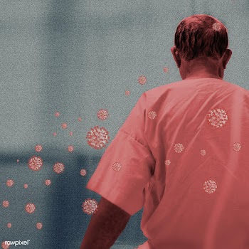 Elderly man in the hospital infected with the coronavirus | Free  illustration - 2300471