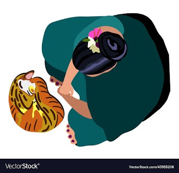 elderly woman and sleeping cat top view