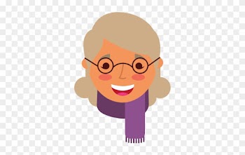 Elderly Woman Lady Smiling Cartoon People - Woman