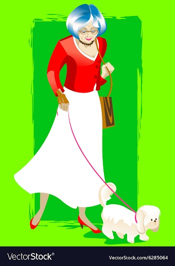 Elderly woman vector image
