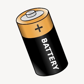 Electric battery sticker, object illustration | Free PSD - rawpixel