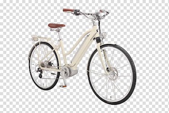 Electric bicycle Cycling Bicycle Frames Pedelec, white movement transparent background PNG clipart