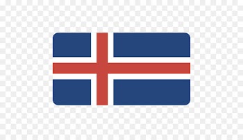 electric blue brand flag - Iceland 