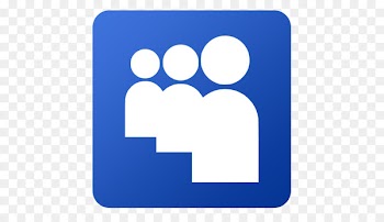 electric blue square text symbol - Myspace 