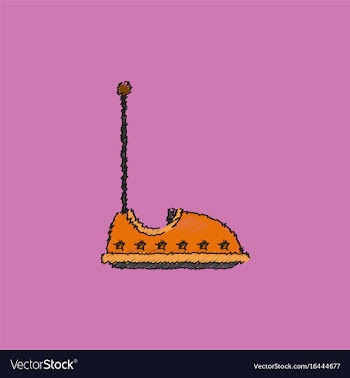Electric bumper red car flat line icon amusement vector image