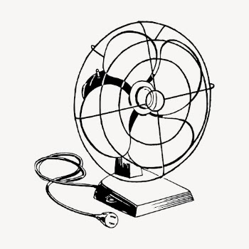 Electric fan clipart, vintage illustration | Free Vector - rawpixel