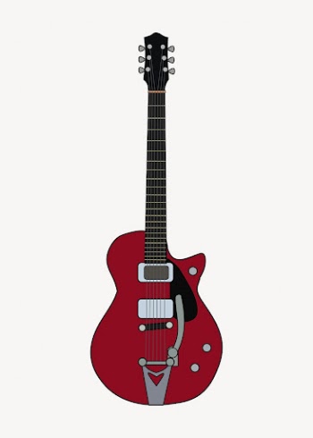 Electric guitar clipart, illustration vector. | Free Vector - rawpixel