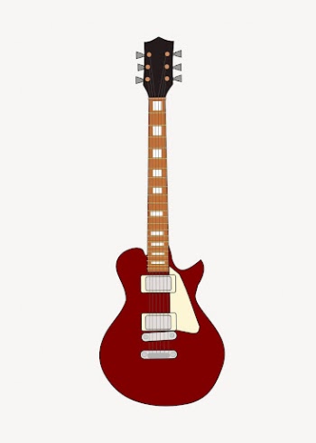 Electric guitar clipart, illustration vector. | Free Vector - rawpixel