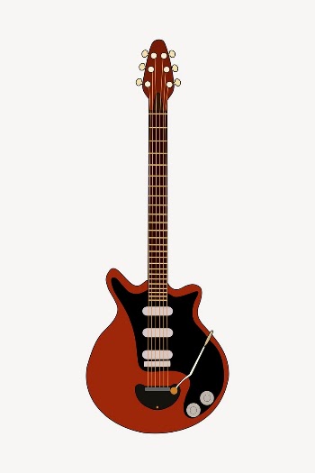 Electric guitar clipart, musical instrument | Free Vector - rawpixel