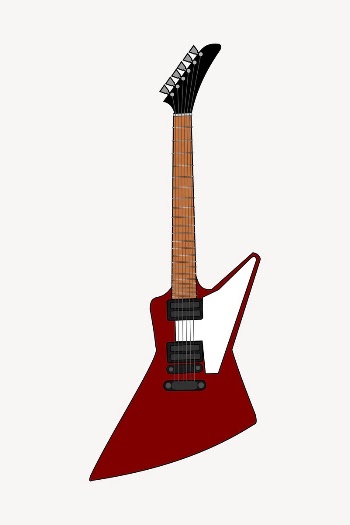 Electric guitar clipart, musical instrument | Free Vector - rawpixel
