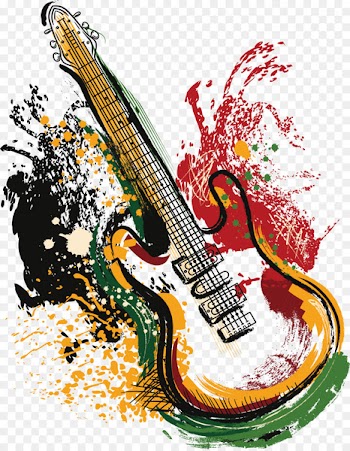 Electric guitar Grunge Poster - Vector Art Guitar 