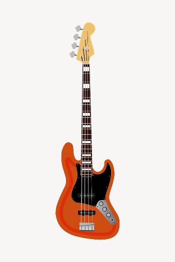 Electric guitar sticker, musical instrument | Free PSD - rawpixel