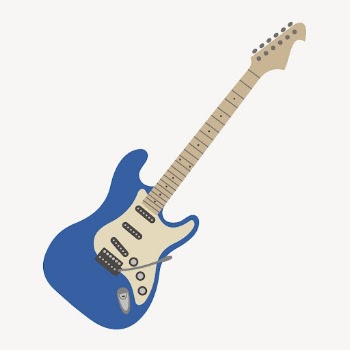 Electric guitar sticker, musical instrument | Free Vector - rawpixel