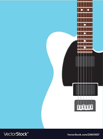 Electric guitar vector image