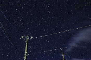 Electric post under starry sky. | Free Photo - rawpixel