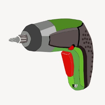 Electric screwdriver clipart, illustration vector. | Free Vector - rawpixel