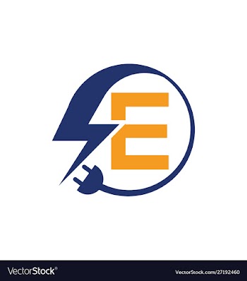 Electrical sign with letter e vector image