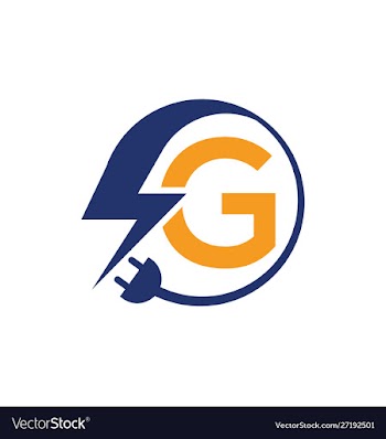 Electrical sign with letter g vector image