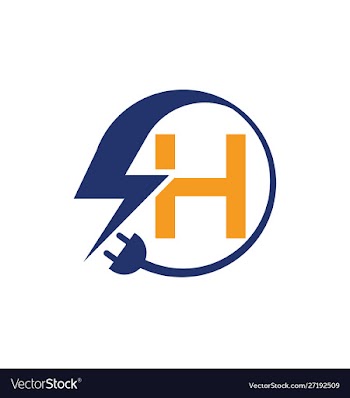 Electrical sign with letter h vector image