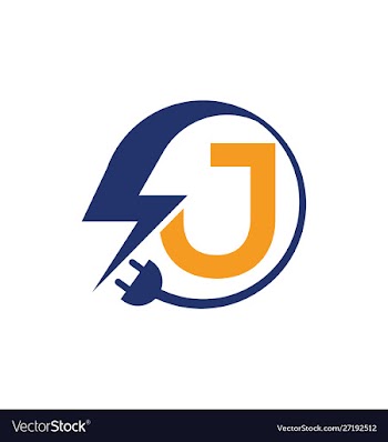 Electrical sign with letter j vector image