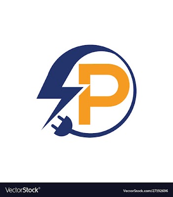 Electrical sign with letter p vector image