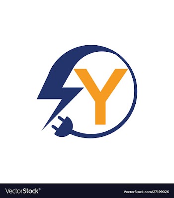 Electrical sign with letter y vector image