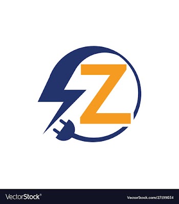 Electrical sign with letter z vector image