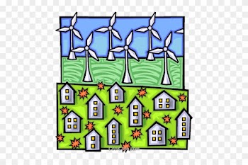 Electricity Generated By Windmills Royalty Free Vector - Natural Resource