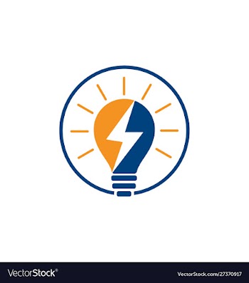 Electricity logo circle electric logo icon vector image