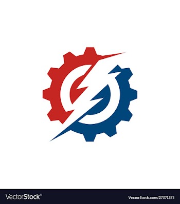 Electricity logo circle electric logo icon vector image