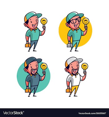 electricity mascot character
