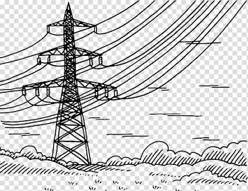 Electricity Overhead power line High voltage Electric power Radio frequency, High voltage wire equipment transparent background PNG clipart