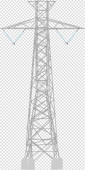 Electricity Overhead power line Transmission tower Public utility, high voltage transparent background PNG clipart