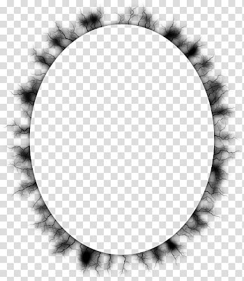 Electrify frames s, oval black border illustration transparent background PNG clipart
