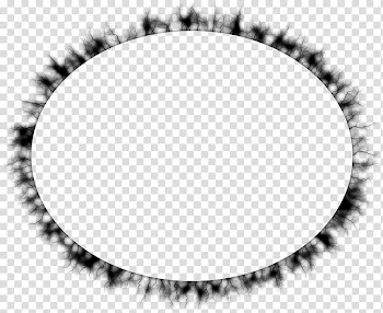 Electrify frames s, round black fur frame art transparent background PNG clipart