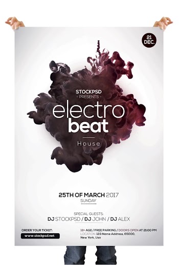 Electro Beat – Free PSD Flyer Template