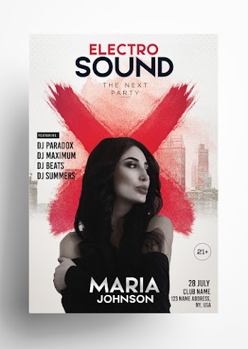 Electro Sound – Free Party PSD Flyer Template