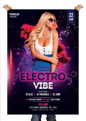 Electro Vibe – Free Photoshop Flyer Template