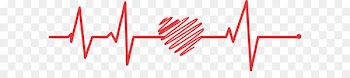 Electrocardiography Red Euclidean vector - Red love doodle line 