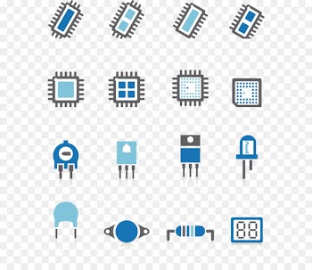 Electronic component Integrated circuit Transistor Icon - Electronic components icon 