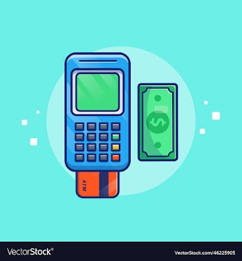 electronic data capture with bank card and money