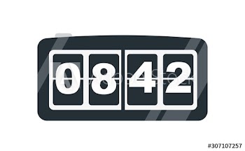 Electronic table clock flat vector illustration