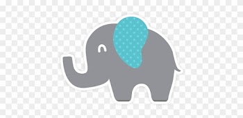 Elefante Azul Baby Shower Png ~ Simbolo Alfabeto Festa - Elefantinho Azul E Cinza Png