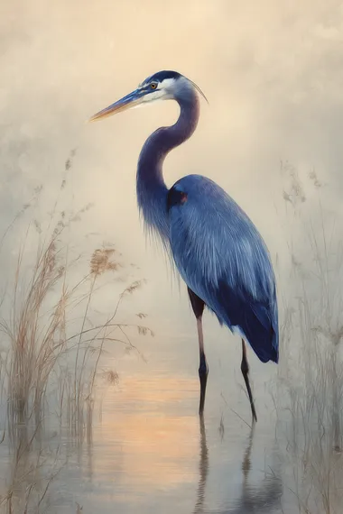 Elegance of the Blue Heron at Sunrise Elegance of the Blue Heron at Sunrise